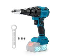 Pistolet à Rivets 18V Sans Fil Brushless 20000N, Pince à Riveter Électrique Compatible avec Batterie Makita, Riveteuse à Batterie pour Rivets Aveugles 2.4-4.8mm, 3 Buses Inox,Batterie Non Incluse
