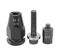 Pistolet à RIVETS à AIR pneumatique M5 M6 M8 M10, tête d'écrou à RIVET, pièces de riveteuse, tige droite hexagonale pour la réparation à domicile (Poignée de serrage hexagonale M8)
