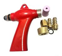 Pistolet à sable ergonomique avec buses pour enlever la rouille, la peinture et les imperfections (rouge)