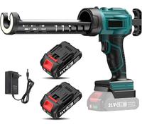 Pistolet à Silicone électrique Pour M-akita 18V, 2000mAh Pistolet a Colle Sans Fil,Pistolet Silicone Avec LED,4 Vitesses,Pistolet Joints Electrique 100z/300ML Pour Sceller,Étanchéifier (2 batterie)