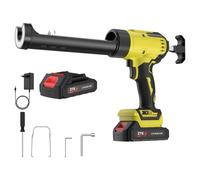 Pistolet à Silicone électrique pour Makita 18V,Pistolet à cartouche electrique 2000mAh,Pistolet silicone avec LED,4 vitesses,Pistolet Silicone 300ML pour Sceller,Étanchéifier (1× Batterie (A))