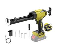 Pistolet à Silicone électrique pour Makita 18V,Pistolet à Cartouche Electrique avec LED,4 Vitesses, 2000mAh,Pistolet à Calfeutrer Electrique Sans Goutte 10oz/300ml pour Remplir,Sceller (1 Batterie-A)