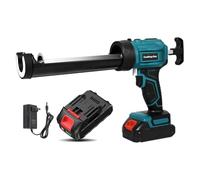 Pistolet à Silicone électrique pour Makita 18V, Pistolet à Cartouche Electrique avec LED, 4 Vitesses, 2000mAh, Pistolet à Calfeutrer Electrique Sans Goutte 10oz/300ml pour Remplir, Sceller