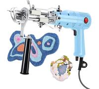 Pistolet à touffeter,Tufting gun Pistolet à touffeter à poils coupés, Kit de tissage de tapis électrique pour tapis, Pistolet à tapis à tricoter flocage, Machine à tapis à tricoter à main,Blue1