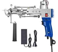 Pistolet à Tuffter 2 en 1, Machine Électrique Tapis avec Coupe-Bordures, Vitesse Réglable 5-40 PTS/s, Moteur Intégré, Poignée Rotative 360°, pour DIY et Décoration Maison,Blue