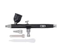 Pistolet Aérographe avec Compresseur, Ensemble de Peinture à L'air à Alimentation par gravité pour Modèles de Peintures Murales, Retouches de Meubles, Fabrication de Gâteaux