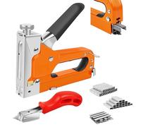 Pistolet agrafeur 3 en 1 Heavy Duty avec extracteur de rembourrage et 3000 agrafes pour renfort, décoration, bricolage, menuiserie