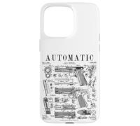 Pistolet Automatique - Arme à feu Vintage - Impression brevetée Coque pour iPhone 15 Pro Max