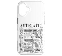 Pistolet Automatique - Arme à feu Vintage - Impression brevetée Coque pour iPhone 16