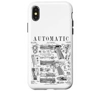 Pistolet Automatique - Arme à feu Vintage - Impression brevetée Coque pour iPhone X/XS