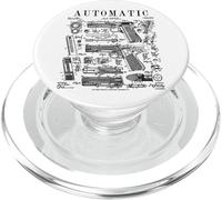 Pistolet Automatique - Arme à feu Vintage - Impression brevetée PopSockets PopGrip pour MagSafe