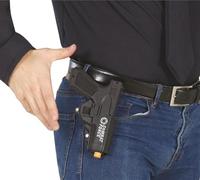 Pistolet avec Etui 20 cm I Police Jouet Enfant Plastique I Noir Déguisement I Accessoire Policier I Halloween Cosplay Carnaval
