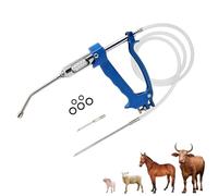 Pistolet d'alimentation vétérinaire, 5 ml, doseur réglable pour distributeur de médicaments, outil de trempage continu pour bétail et volaille