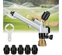 Pistolet d'arrosage à impact réglable à 360° pour agriculture, ferme, jardin, pelouse, longue portée