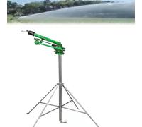 Pistolet d'arrosage à impulsions en métal robuste avec support et buse de rechange, pression de travail réglable de 4 à 8 bars, portée de 40 à 100 mètres, utilisation en extérieur