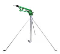 Pistolet d'arrosage agricole - Portée de 22 à 55 m, buse rotative à 360°, pulvérisateur de pelouse avec support et buse de rechange, outil d'irrigation extérieur grande surface