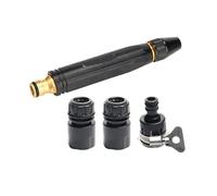 Pistolet d'arrosage avec embout multi-jets, Connecteur haute pression réglable, buse de tuyau d'eau for lavage voiture, jardin, noir