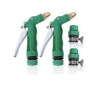 Pistolet d'arrosage, douchette de jardin, 2 pièces, vert