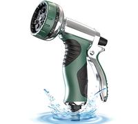Pistolet d'arrosage en métal avec 9 motifs pour arroser les plantes, laver les voitures, animaux domestiques