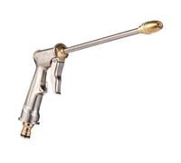 Pistolet d'arrosage en métal en alliage de zinc, douchette de jardin haute pression Turbo Washer avec buse réglable pour lavage de voiture/arrosage du jardin/toilettage des animaux domestiques