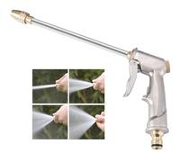 Pistolet d'arrosage Métal Lance Haute Pression avec 4 Modes d'Arrosage Lance à Eau avec Rallonge Métallique Professionnelle Pistolet Arrosage Jardin Anti-fuite pour Jardin Voitures et Animaux