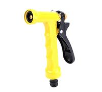Pistolet d'arrosage : pistolet d'arrosage jaune, fabriqué en métal, durable et résistant, idéal pour les jardins avec réglage facile du jet. *