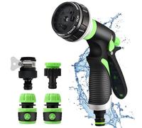 Pistolet d'arrosage, Pulvérisateur de Jardin, 8 Modes d'Arrosage Pistolet Arrosoir avec 4 Interface pour le Lavage des Voitures, les Jardins, les Plantes, les Animaux domestiques