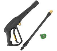 Pistolet de Lavage Haute Pression 33 Pouces M22 Max 2030 PSI avec rallonge de 1/4", buse et verrou sécurité, Lance Lavage en Aluminium et Plastique pour Automobile, Lance Haute pr