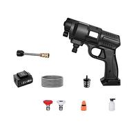 Pistolet De Lave-Auto Haute Pression 156W 12V Pulvérisation Automatique Portable Puissant Machine Lavage Filaire/sans Fil Jet d'eau Nettoyage Puissant(Wireless Style)