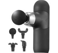 pistolet de massage 40W - Masseur électrique à 4 vitesses et 4 embouts - Favorise la régénération musculaire - Idéal pour les sportifs et le bien-être