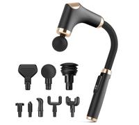 Pistolet de massage, 8 têtes, pistolet de massage musculaire, pistolet de massage musculaire à 6 niveaux de vitesse, masseur du dos pour soulager la douleur, mini pistolet de massage pour tissus