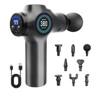 Pistolet de massage: 99 pistolets de massage à soufflet, 8 pistolets de massage professionnels, mini pistolet de massage à mousquet, écran tactile LCD et chargeur USB-C pour les sportifs et l