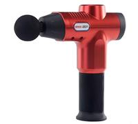 Pistolet de massage en alliage d'aluminium avec 20 vitesses et 8 têtes de massage. Pistolet de massage des tissus profonds, puissant et silencieux for soulager la douleur.(Rot)