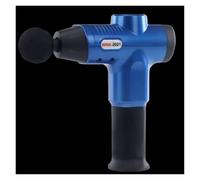 Pistolet de massage en alliage d'aluminium avec 20 vitesses et 8 têtes de massage. Pistolet de massage des tissus profonds, puissant et silencieux for soulager la douleur.(Blauw)