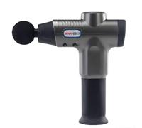 Pistolet de massage en alliage d'aluminium avec 20 vitesses et 8 têtes de massage. Pistolet de massage des tissus profonds, puissant et silencieux for soulager la douleur.(Grey)