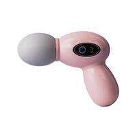 Pistolet de massage en plastique à 6 vitesses, mini-masseur à percussion, masseur portatif silencieux for le corps, les jambes, les épaules et le dos(Pale Red)