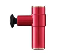 Pistolet de massage en plastique avec 4 vitesses et 4 têtes de massage, masseur musculaire électrique à percussion portable for tout le corps(Rot)