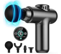Pistolet de Massage, Lefity Mini Massage Gun, Pistolet de Massage Professionnel des Tissus Profonds, Masseur Portable, 30 Vitesses, écran Tactile LCD, pour Douleurs Musculaires et Raideurs