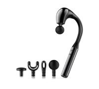 Pistolet de massage multifonction rechargeable - Masseur de tissus profonds avec 5 têtes, batterie 1500 mAh, course de 10 mm, masseur à percussion silencieux pour soulager les douleurs musculaires