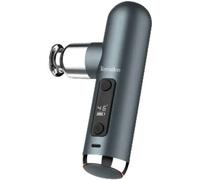 Terraillon Pistolet de massage mini — 6 vitesses, 4 embouts, zone chauffante, USB-C, 5h — Bleu-Vert