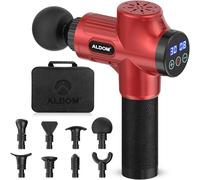 Pistolet de Massage Musculaire ALDOM Appareil de Masseur de Muscle Profond Avec 30 Niveaux Réglables 8 Têtes de Massage et l'Écran LCD Soulager Douleurs et Raideurs