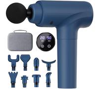 Pistolet de Massage Musculaire Anti-Douleur Sportif Massage gun, pistolet à Massage Électrique Silencieux, Cadeau de Relaxation pour la Fête des Mères et la Fête des Pères, Bleu
