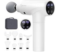 Pistolet de Massage Musculaire Anti-Douleur Sportif Massage gun, pistolet à Massage Électrique Silencieux, Cadeau de Relaxation pour la Fête des Mères et la Fête des Pères, Blanc