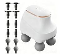 Pistolet de Massage Musculaire, Masseur à Percussion avec 12 Têtes et 5 Vitesses, Vibration Haute Fréquence pour Soulagement Douleur, Fascia Gun Portable pour Athlètes et Récupération Maison (Blanc)