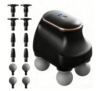 Pistolet de Massage Musculaire, Masseur à Percussion avec 12 Têtes et 5 Vitesses, Vibration Haute Fréquence pour Soulagement Douleur, Fascia Gun Portable pour Athlètes et Récupération Maison (Noir)