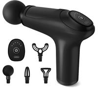 Pistolet De Massage Musculaire, Mini Massage Gun Des Tissus Profonds, Masseur De Muscle 4 Têtes 6 Vitesses, Masseur Des Tissus Profonds Pour Soulager Douleurs Et Raideurs Musculaires