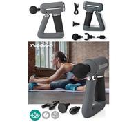 Pistolet De Massage Musculaire Nedis - 6 Niveaux Réglables - 4 Têtes De Massage - Ecran Lcd Hd - Gris
