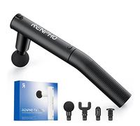 Pistolet de Massage Musculaire, RENPHO Étendre le pistolet de massage, 2 en 1 Masseur de Tissus Profonds à main, Charge de Type-C Appareil de Massage Pour Muscles, Dos, Pieds, Cou, épaule(Noir)