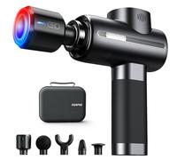 Pistolet de Massage Musculaire, RENPHO Massage Gun avec Tête Chaude et Froide, Masseur Electrique avec 5 Têtes de Massage, Charge de Type-C Ultra Silencieux