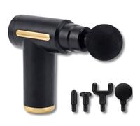 Pistolet de Massage Percussion Compact - Thérapie Myofasciale, 6 Vitesses, 4 Têtes, Masseur Musculaire Profond & Récupération Sportive